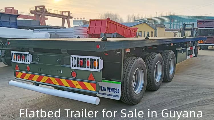 Tri Axle Flatbed Trailer for Sale in Guyana Georgetown