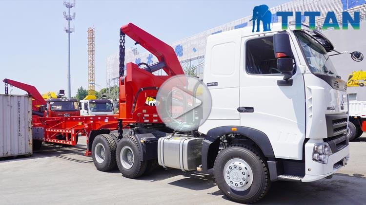 40 FT Container Side Lifter Trailer with Crane for Sale in Guyana New Amsterdam