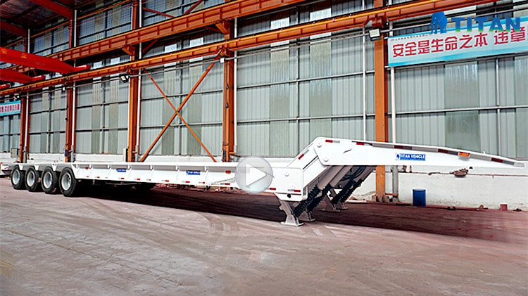 4 Axle 100T Mechanical Folding Gooseneck Trailer for Sale in Guyana