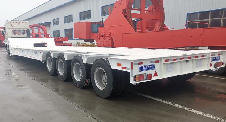 4 Axle 100T Mechanical Folding Gooseneck Trailer for Sale in Guyana