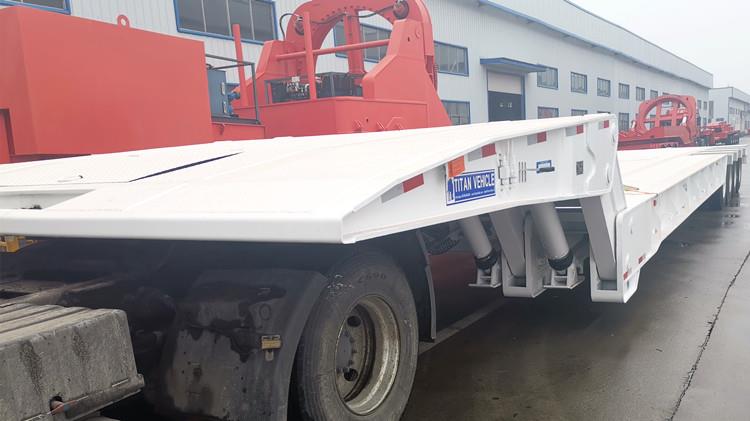 4 Axle 100T Mechanical Folding Gooseneck Trailer for Sale in Guyana