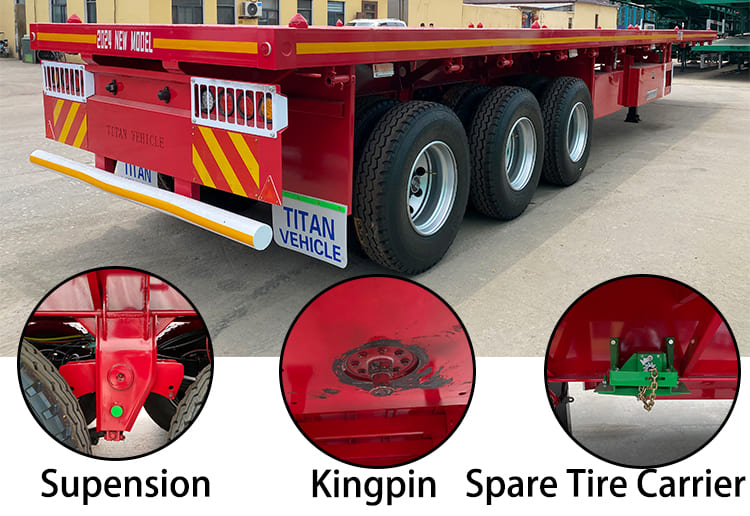 Tri Axle 40 Foot Flatbed Trailer for Sale in Guyana