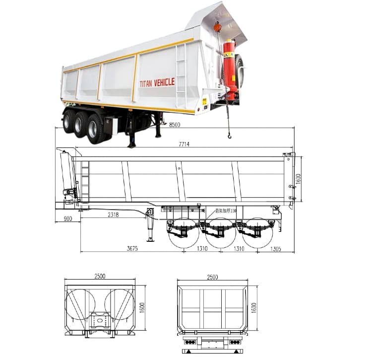 35 Cubic Hydraulic Tipper Trailer for Sale in Guyana