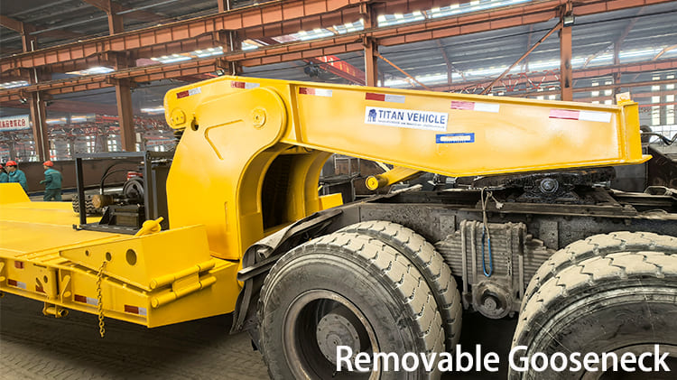 2 Axle 60 Ton Removable Gooseneck Lowboy Trailer for Sale in Guyana