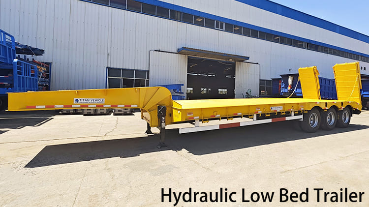 Tri Axle Hydraulic Low Bed Trailer for Sale in Guyana