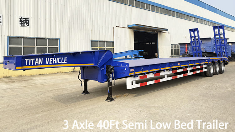 3 Axle 40Ft Semi Low Bed Trailer for Sale in Guyana