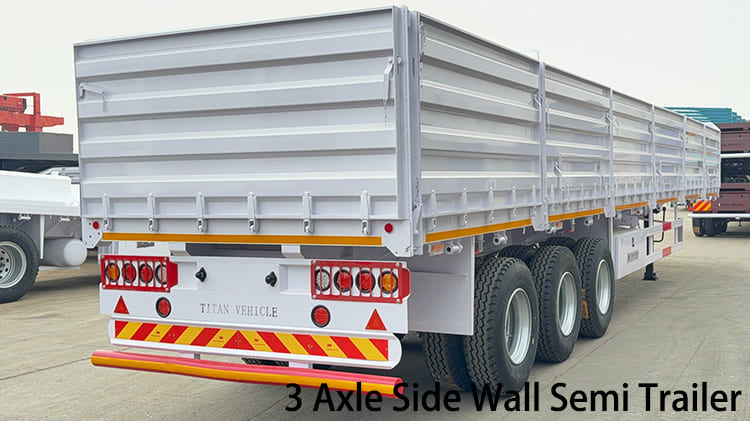 3 Axle 60 Ton Side Wall Semi Trailer for Sale in Guyana