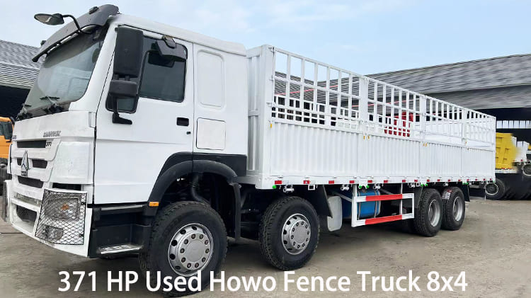 371 HP Used Howo Fence Truck 8x4 for Sale in Guyana