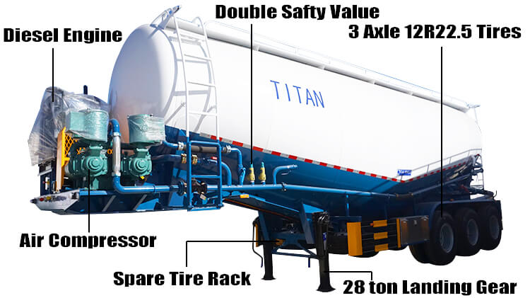 Cement Truck Trailer | Dry Bulk Cement Trailer for Sale in Guyana