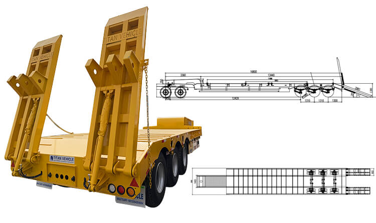 3 Axle Low Bed Trailer | Semi Low Loader Trailer for Sale in Guyana