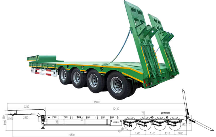 100 Ton Low Bed Trailer | Semi Lowbed Trailer Truck for Sale in Guyana