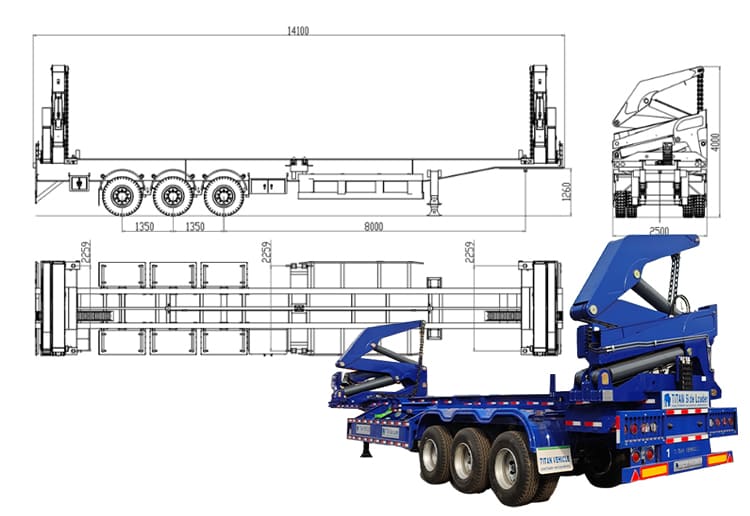 Hammar 40Ft Container Side Loader Trailer for Sale in Guyana