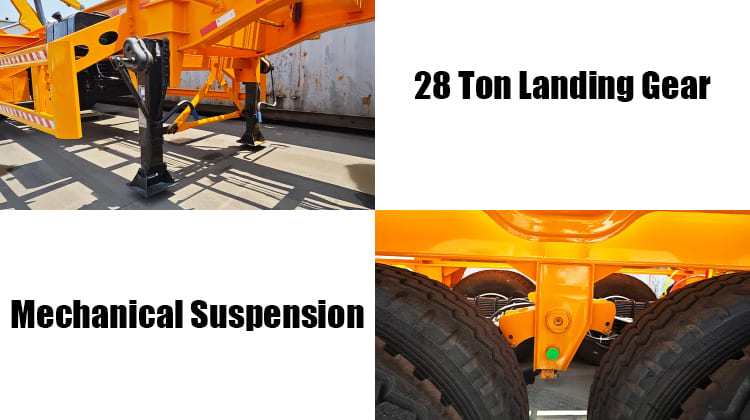 37 Ton Sideloader Side Lifter Container Trailer with Crane for Sale in Guyana