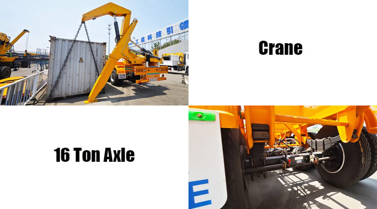 37 Ton Sideloader Side Lifter Container Trailer with Crane for Sale in Guyana