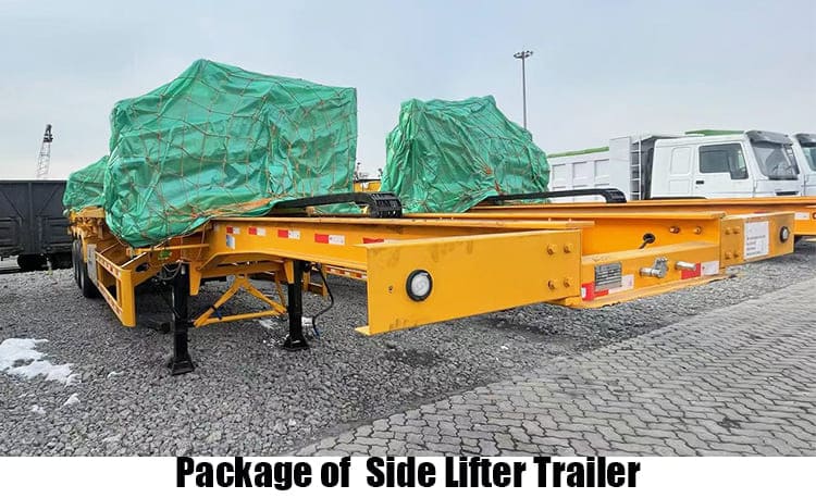 37 Ton Sideloader Side Lifter Container Trailer with Crane for Sale in Guyana