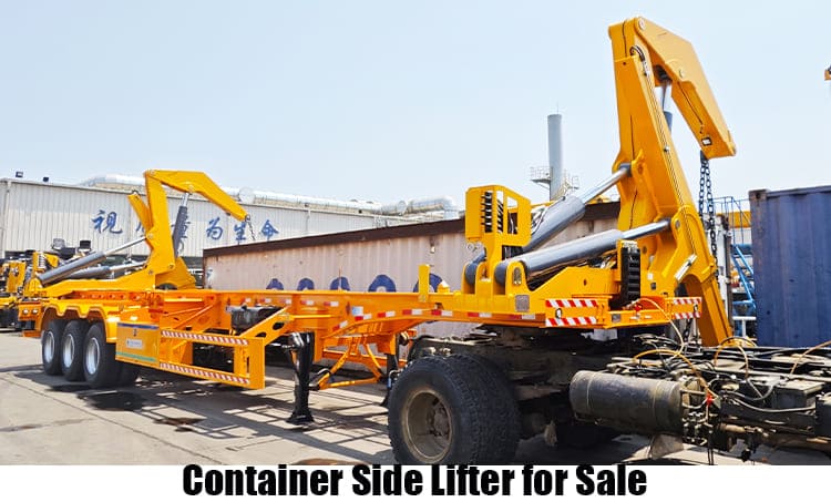 37 Ton Sideloader Side Lifter Container Trailer with Crane for Sale in Guyana