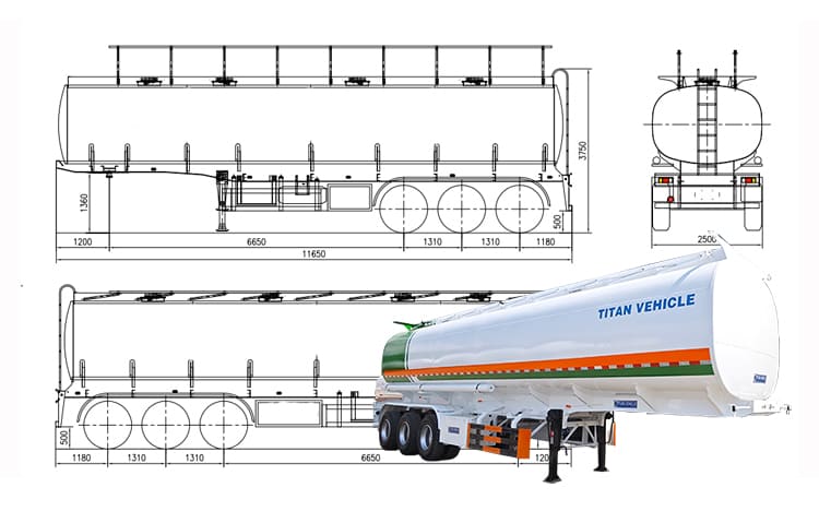 Tri Axle Petrol Diesel Fuel Tanker Trailer for Sale in Guyana