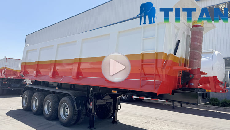4 Axle End Dump Semi Trailer for Sale in Guyana