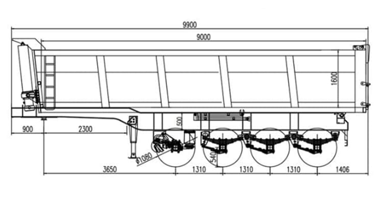 4 Axle End Dump Semi Trailer for Sale in Guyana