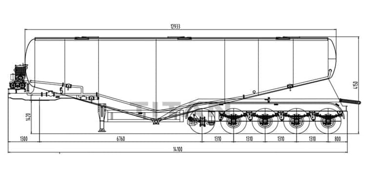 5 Axle Bulk Cement Tank Trailer for Sale in Guyana