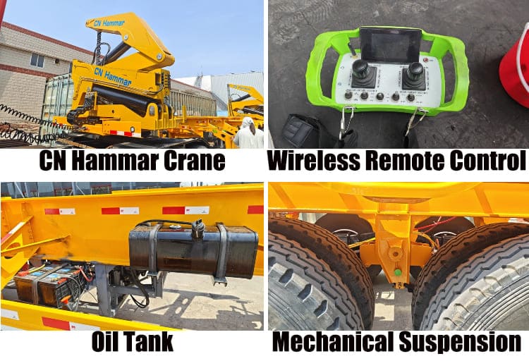 45 Ton CN Hammar Side Loader Trailer Price for Sale in Guyana