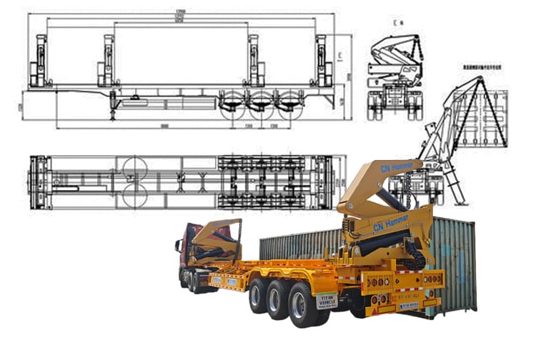 45 Ton CN Hammar Side Loader Trailer Price for Sale in Guyana
