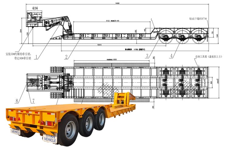 80 Ton Detachable Gooseneck Trailers for Sale Near Me in Guyana