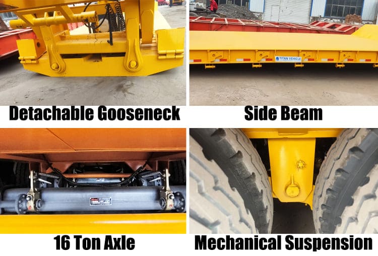 4 Axle 100 Ton Truck Lowboy Gooseneck Trailer for Sale in Guyana