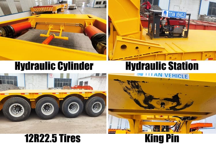 4 Axle 100 Ton Truck Lowboy Gooseneck Trailer for Sale in Guyana