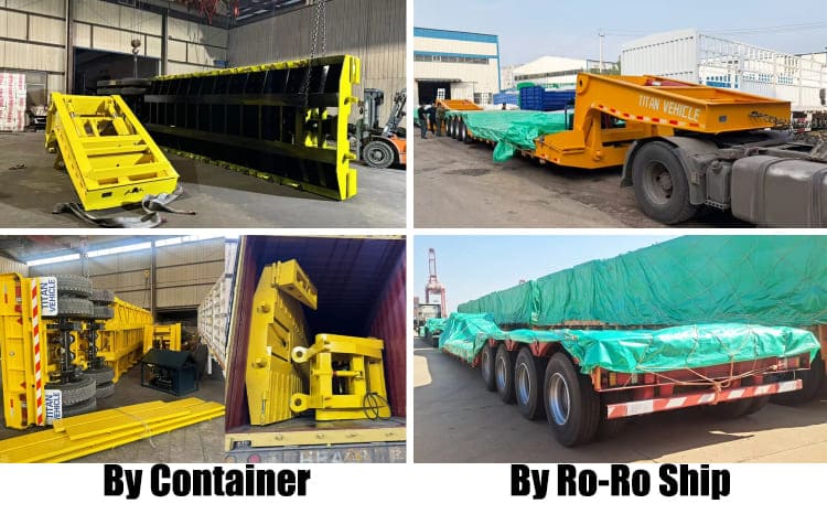 4 Axle 100 Ton Truck Lowboy Gooseneck Trailer for Sale in Guyana