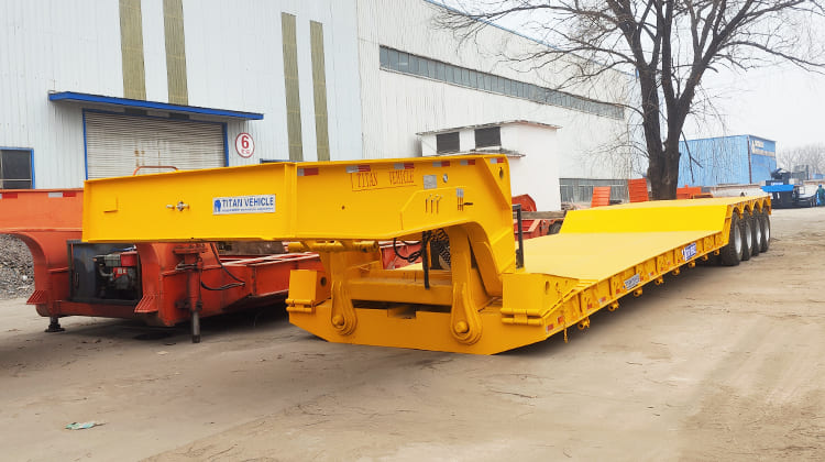 4 Axle 100 Ton Truck Lowboy Gooseneck Trailer for Sale in Guyana