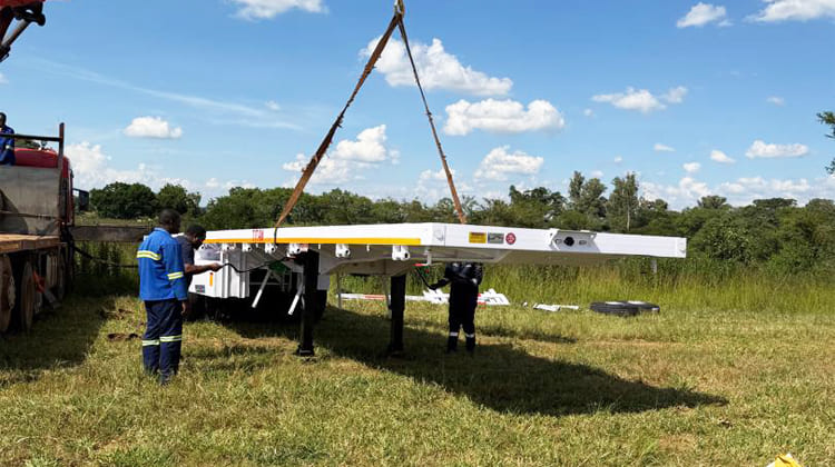 40Ft Container Flat Bed Semi Trailers for Sale in Guyana 