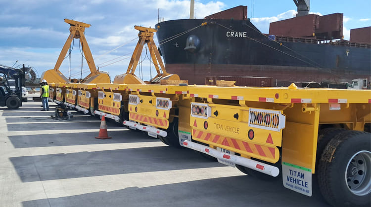 40Ft Container Flat Bed Semi Trailers for Sale in Guyana 