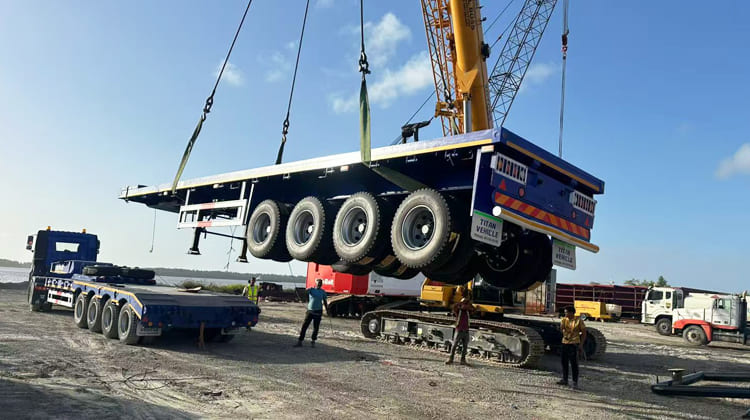 40Ft Container Flat Bed Semi Trailers for Sale in Guyana 