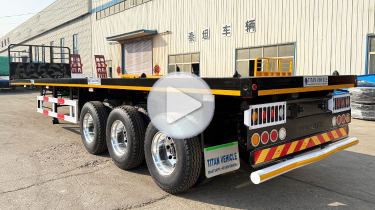 40Ft Container Flat Bed Semi Trailers for Sale in Guyana 