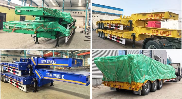 3 Axle 60 Ton 40 Ft Semi Low Bed Trailer Price for Sale in Guyana