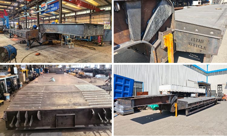 3 Axle 60 Ton 40 Ft Semi Low Bed Trailer Price for Sale in Guyana
