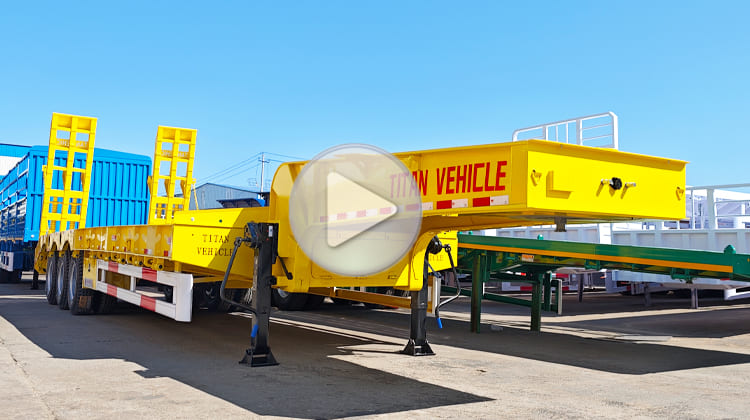 3 Axle 60 Ton 40 Ft Semi Low Bed Trailer Price for Sale in Guyana