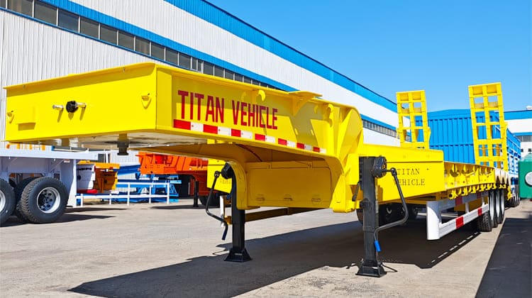 3 Axle 60 Ton 40 Ft Semi Low Bed Trailer Price for Sale in Guyana