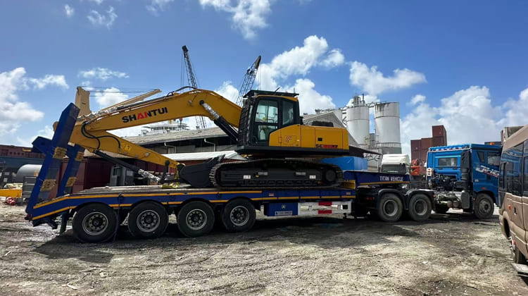 4 Axle 100 Ton Low Bed Truck Trailer for Sale in Guyana   