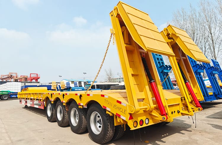 4 Axle 100 Ton Low Bed Truck Trailer for Sale in Guyana