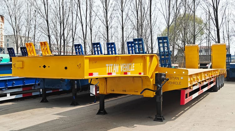 4 Axle 100 Ton Low Bed Truck Trailer for Sale in Guyana