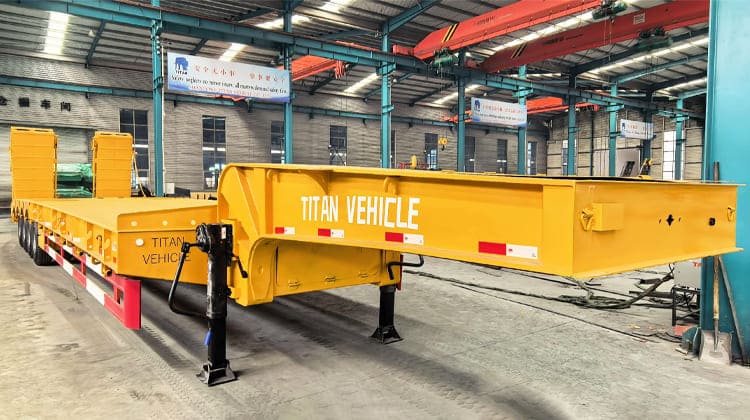4 Axle 100 Ton Low Bed Truck Trailer for Sale in Guyana
