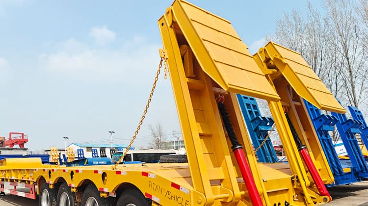 4 Axle 100 Ton Low Bed Truck Trailer for Sale in Guyana   