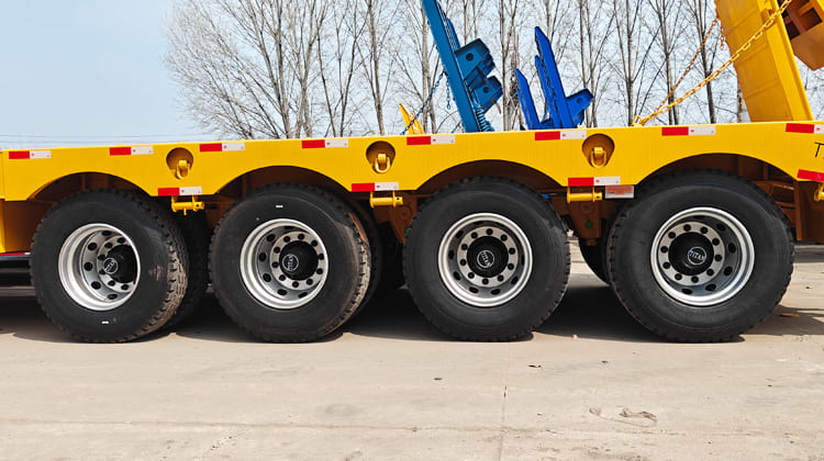 4 Axle 100 Ton Low Bed Truck Trailer for Sale in Guyana   