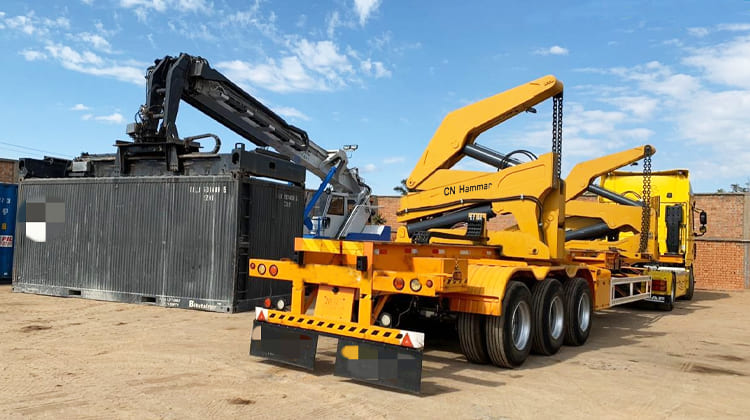 45 Ton CN Hammar Sidelifter Container Trailer for Sale in Guyana