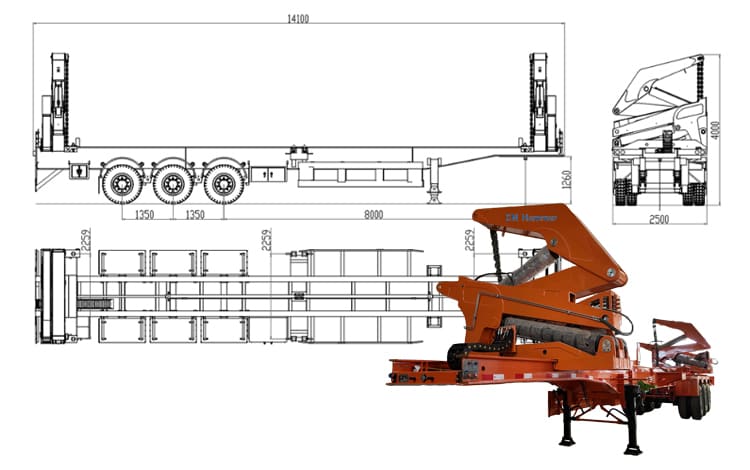 37 Ton CN Hammar Sideloader Trailer for Sale in Guyana
