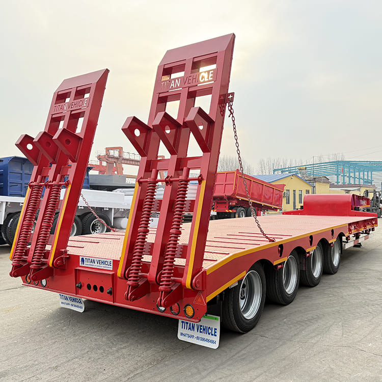4 Axle Low Bed Trailer Truck