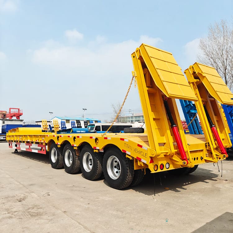 4 Axle 100 Ton Low Bed Truck Trailer