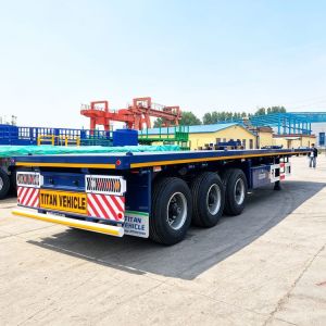 Tri Axle Semi Truck Flatbed Trailer